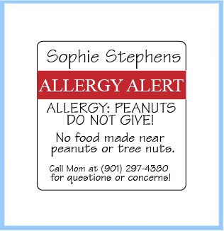 Allergy Alert Labels